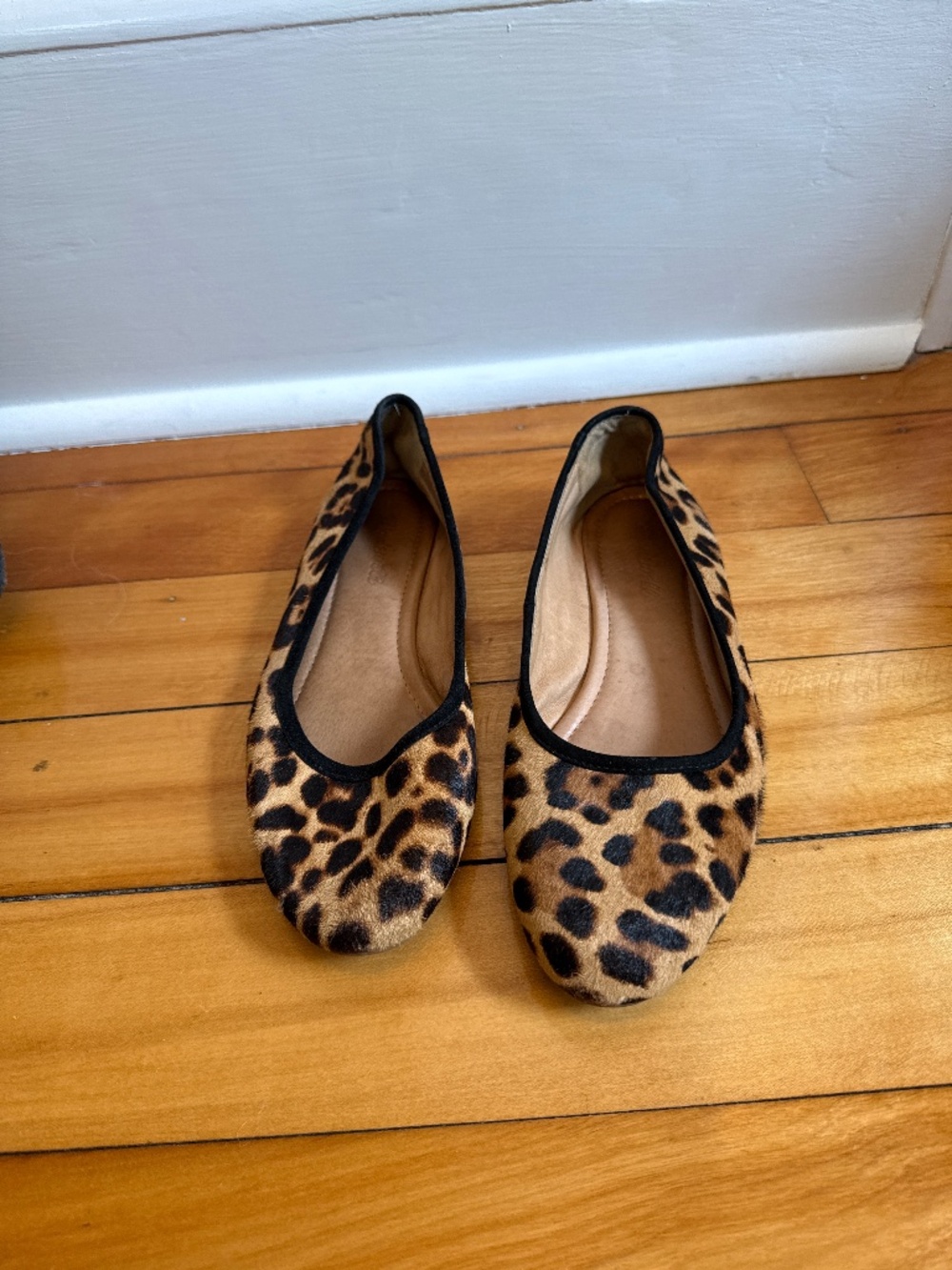 Leopard fur Madewell flats